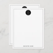 会社のロゴ従業員の両面 ノートカード (正面/裏面)