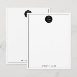 会社のロゴ従業員の両面 ノートカード