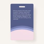 会社のロゴ従業員の写真ID青と赤面 バッジ (裏面)