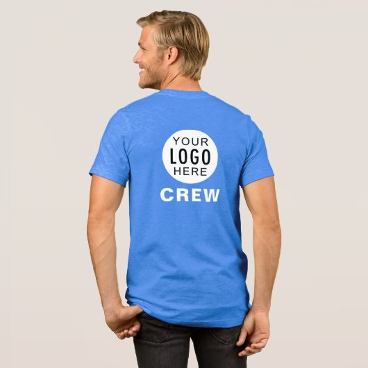 会社のロゴ従業員企業ののカスタム トライブレンドＴシャツ (フル背面)