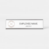 会社のロゴ従業員名役職 デスクネームプレート (正面)