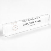会社のロゴ従業員名役職 デスクネームプレート