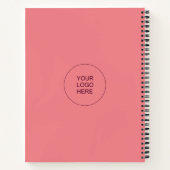 会社のロゴ文字をここにアップロード ノートブック (裏面)