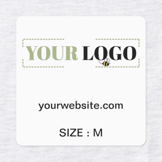 会社のロゴ文字ウェブサイトまたはサイズ服飾 ラベル (デザイン2)