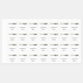 会社のロゴ文字ウェブサイトまたはサイズ服飾 ラベル (シート)