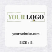 会社のロゴ文字ウェブサイトまたはサイズ服飾 ラベル (デザイン1)