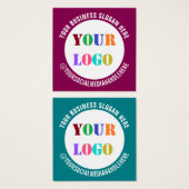 会社のロゴ文字ソーシャルメディアの名刺 (正面&裏面)