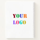 会社のロゴ文字ビジネスノートブックテンプレート ノートブック (裏面)
