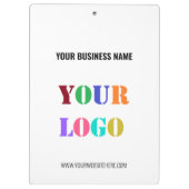 会社のロゴ文字会社のプロモーション用クリップボード クリップボード (裏面)