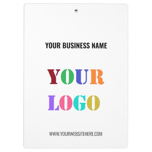 会社のロゴ文字会社のプロモーション用クリップボード クリップボード (裏面)