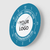 会社のロゴ時計の例のカスタム文字 ラージ壁時計 (傾斜)