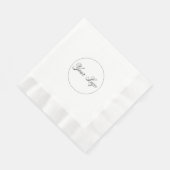 会社のロゴ用紙ナプキン 縁ありランチョンナプキン (角)