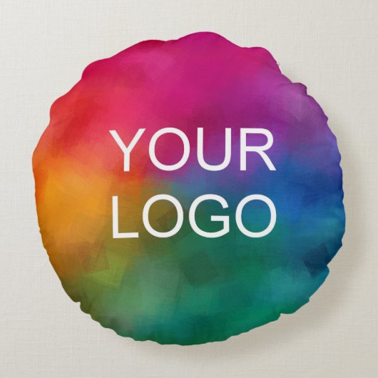 会社のロゴ画像を追加する独自の画像を作成する ラウンドクッション (裏面)