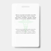 会社のロゴ白モダン名タグバッジ バッジ (Back)