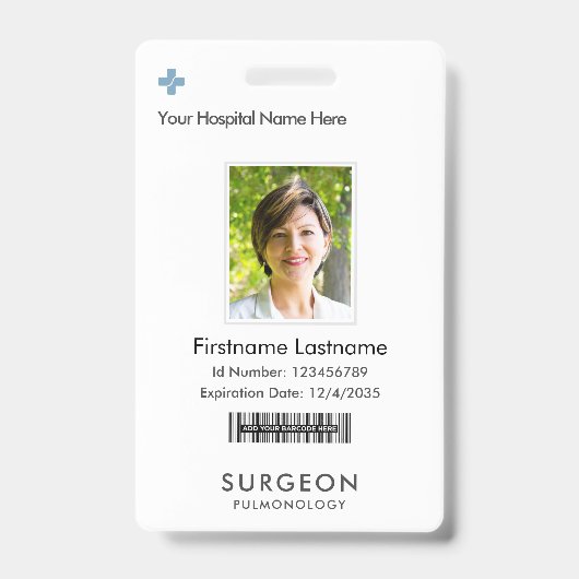 会社のロゴ白モダン名タグバッジ バッジ (Front)