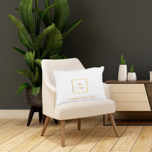 会社のロゴ白金ゴールド エレガント アクセントクッション