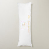 会社のロゴ白金ゴールド エレガント ボディピロー (正面縦)