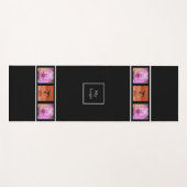 会社のロゴ黒の写真のコラージュ白 ヨガマット (正面(横))