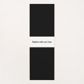 会社のロゴ黒の四角形ビジネススタジオ ヨガマット (正面)