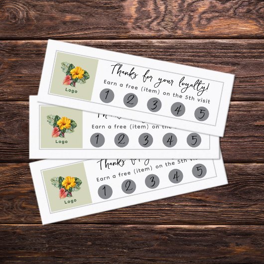 会社のロゴ5訪問無料の製品ロイヤリティカード スキニー名刺