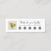 会社のロゴ5訪問無料の製品ロイヤリティカード スキニー名刺 (正面)