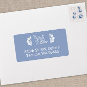 会社のロゴ、ウィンターライトブルー差出人住所 ラベル