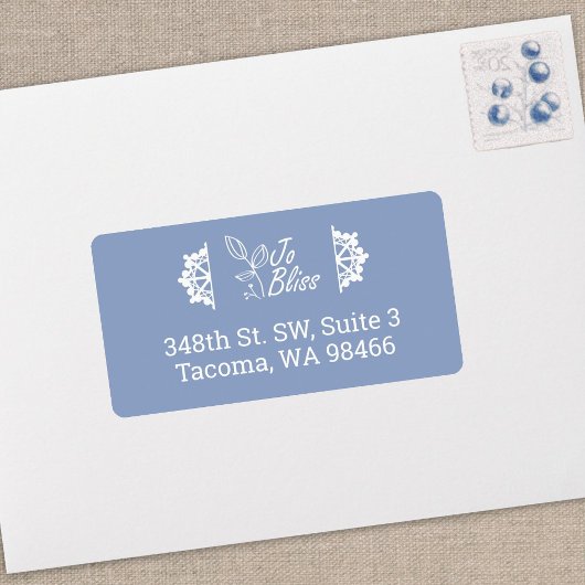 会社のロゴ、ウィンターライトブルー差出人住所 ラベル