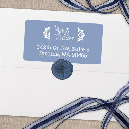 会社のロゴ、ウィンターライトブルー差出人住所 ラベル