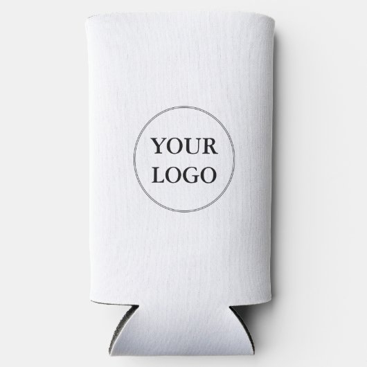 会社のロゴ スリム缶クーラー (正面)