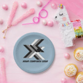 会社のロゴ，パーソナライズされたテキストの追加 ペーパープレート (パーティー)