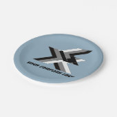 会社のロゴ，パーソナライズされたテキストの追加 ペーパープレート (アングル)