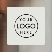 会社のロゴ |ビジネスカスタムグレースクエア ウィンドウサイン