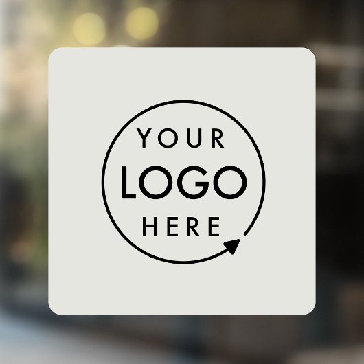 会社のロゴ |ビジネスカスタムグレースクエア ウィンドウサイン