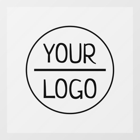 会社のロゴ |ビジネスカスタム灰色の四角い窓 ウィンドウサイン (シート)