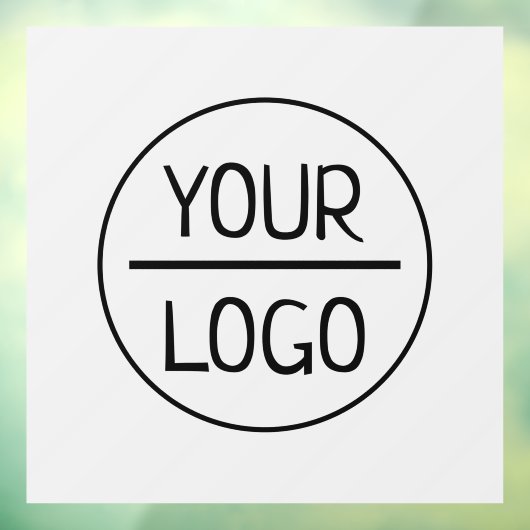 会社のロゴ |ビジネスカスタム灰色の四角い窓 ウィンドウサイン (シート3)