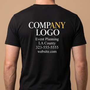 会社のロゴ ビジネス Tシャツ