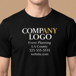 会社のロゴ ビジネス Tシャツ