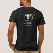 会社のロゴ ビジネス Tシャツ (裏面)
