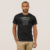 会社のロゴ ビジネス Tシャツ (正面フル)