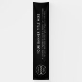 会社のロゴ |ビジモダンネスブラック12' 横断幕 (縦)