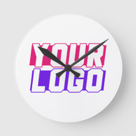 会社のロゴ ラウンド壁時計