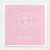 会社のロゴ |企業の紙ナプキン (正面)