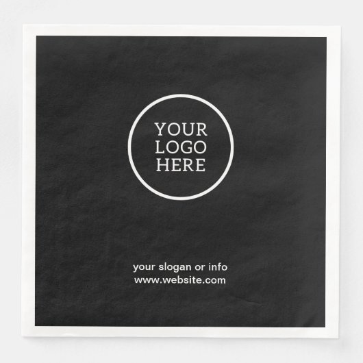 会社のロゴ |企業の紙ナプキン (正面)