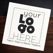 会社のロゴ+使い捨て紙パーティーナプキン スタンダードカクテルナプキン