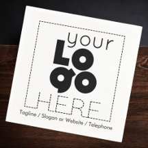 会社のロゴ+使い捨て紙パーティーナプキン