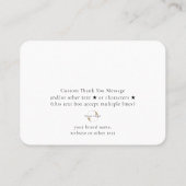 会社のロゴ、写真&グリーティングホワイトクラフトホリデイ 名刺 (裏面)