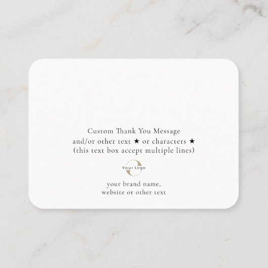 会社のロゴ、写真&グリーティングホワイトクラフトホリデイ 名刺 (裏面)