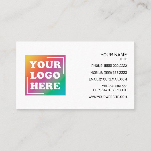 会社のロゴ 名刺 (正面)