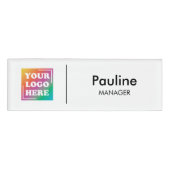 会社のロゴ 名札 (正面)