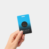 会社のロゴ（姓名付き）バーコードBa バッジ (手持ち)